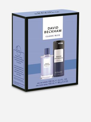 David Beckham Classic Blue Eau de Toilette & Body Spray Gift Set for Him