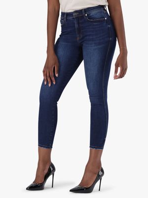 Women's Steve Madden Blue Eva Curvy Dark Wash Jeans
