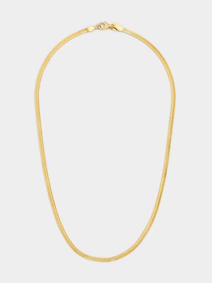 Gold Plated Sterling Silver Herringbone Chain