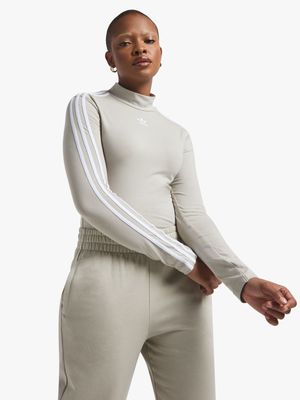 adidas Originals Women's Highneck Long Sleeve Grey Top