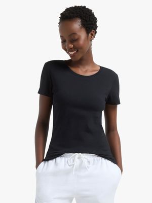 Jet Women's Black Casual T Shirt