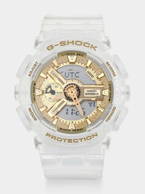Casio G-Shock Anadigi Transparent & Gold Tone Resin Watch