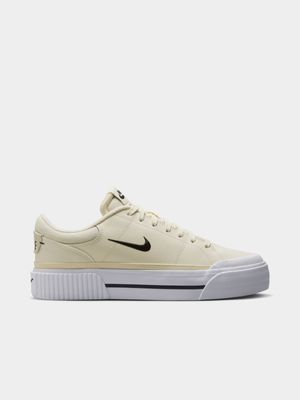 Womens Nike Court Legacy Lift Pale Ivory/Black Sneakers
