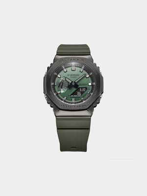 Casio G-Shock Anadigi Stainless Steel Green Resin Watch