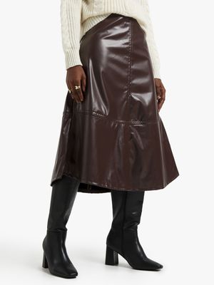 Jet Women's Chocolate A-Line Skirt