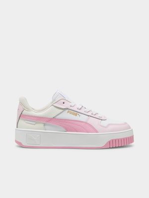 Womens Puma Carina Street White/Pink/Lilac Sneakers