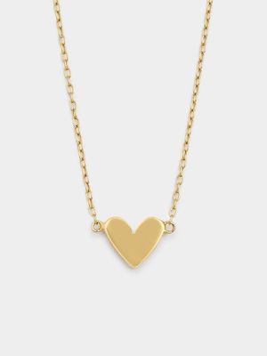 Gold Plated Sterling Silver Heart Pendant