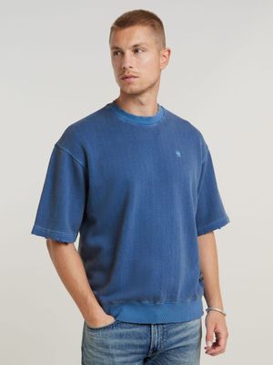 G-Star Men's Overdyed Loose Radar Blue Sweater