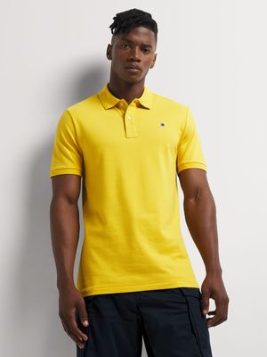 G-Star Men's Dunda Slim Yellow Polo Shirt