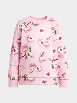 Jet Younger Girls Light Pink Apples Active Top