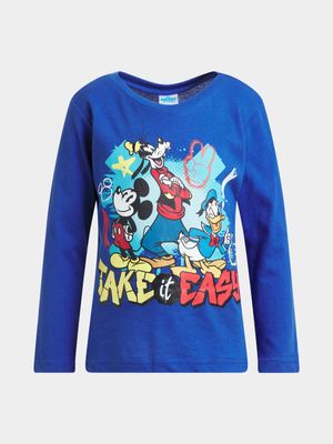 Jet Younger Boys Blue Mickey & Friends T-Shirts