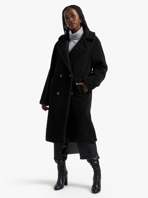 Jet Women's Black Extended Coat