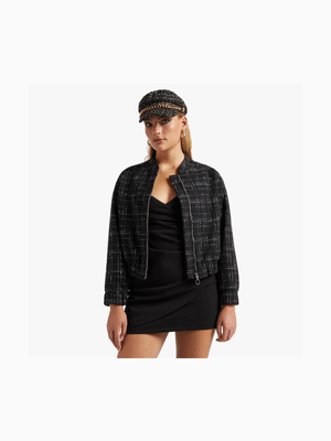 Boucle Bomber Jacket