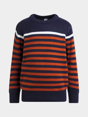 Jet Younger Boys Navy/Red Stripe Jersey