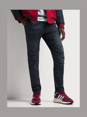 Men's Relay Jean Engineered Skinny Coated Indigo Jeans