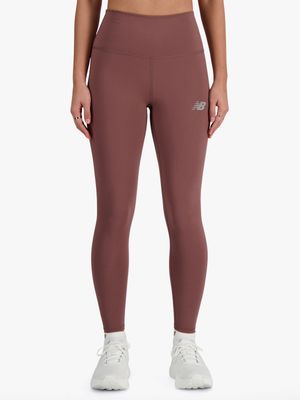 Womens New Balance All Day Mauve Tights