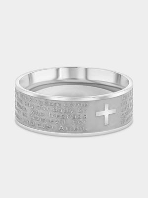Stainless Steel Matte Prayer Ring