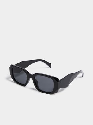Men's Black Chunky Lens Sunglasses