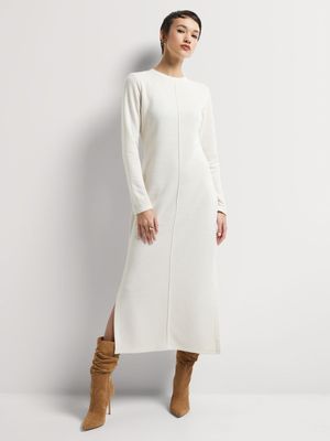 Knit Long Sleeve Column Midi Dress