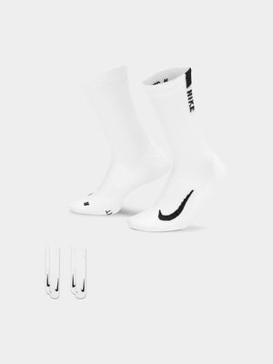 Nike Multiplier Crew 2-Pack Socks