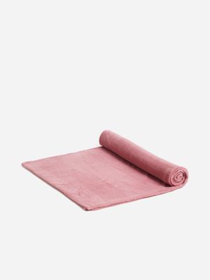 Jet Home Dusty Pink Coral Fleece Blanket 125x150