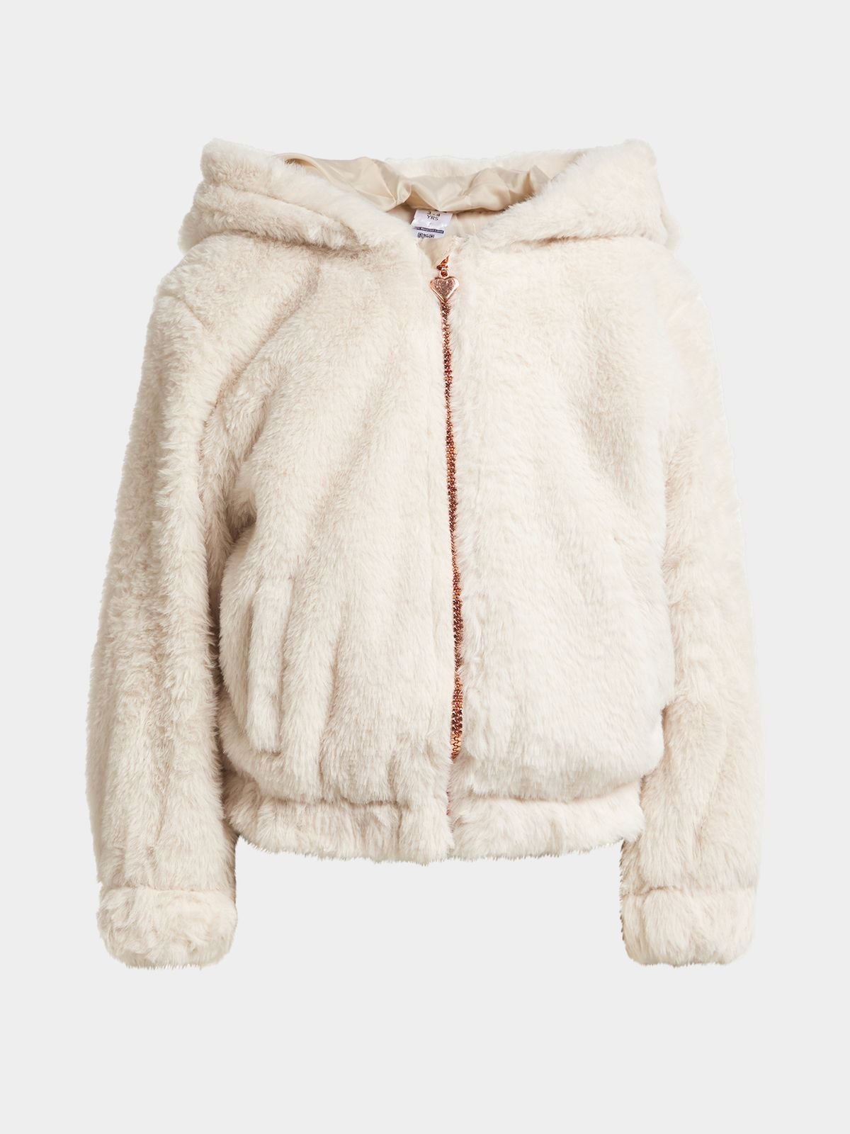 Jet Younger Girls Cream/Faux Fur Jacket - Bash.com