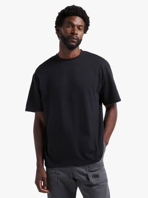 Jet Men's Black Boxy Fashion T-Shirt