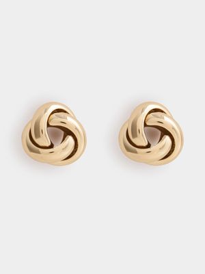 Twisted Bun Stud Earrings