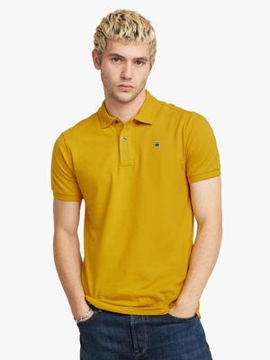 G-Sta Men's Dunda Yellow Polo Shirt