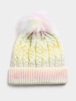 Jet Older Girls Ombre Cable Knit Beanie