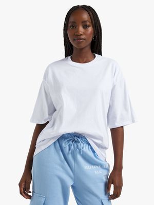 Jet Women's White Oversized T-Shirt