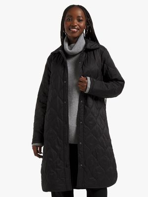 Jet Women's Black Quilted Puffer Jacket