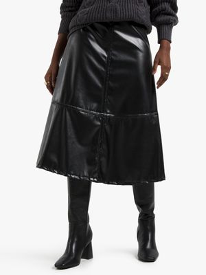 Jet Women's Black A-Line Skirt