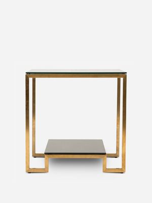 Sola Side Table Brass and Black