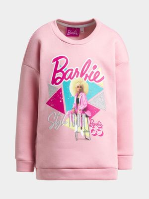 Jet Younger Girls Pink Barbie Active Top
