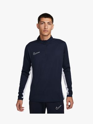 Mens Nike Dri-Fit Academy23 Long Sleeve Navy Drill Top