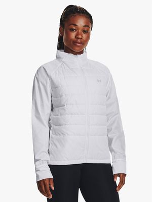 Womens Under Armour Storm Insulated Run Hybrid White Jacket