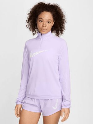 Womens Nike Swoosh Dri-Fit 1/4 Zip Mid Layer Top