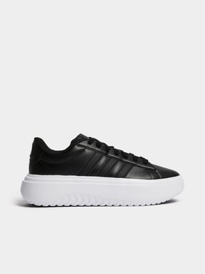 Women's adidas Grand Court Platform Black/white Sneaker