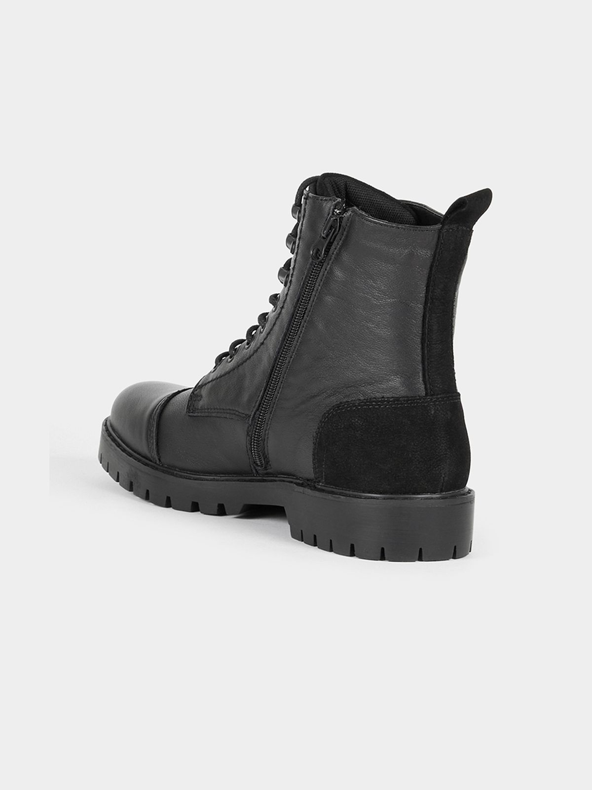 Men's Relay Jeans Black X Toe Cap Military Leather - Bash.com