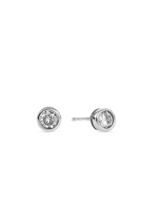 Sterling Silver & Cubic Zirconia Tube Set Stud Earrings