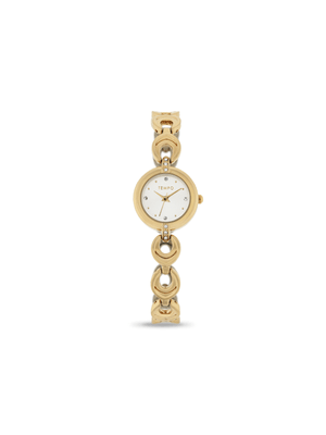 Tempo Ladies Gold Tone & Crystal Bracelet Watch