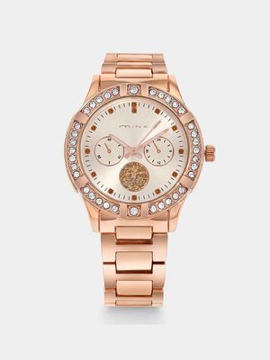 Minx Women’s Rose Plated Blush Dial Bracelet Watch
