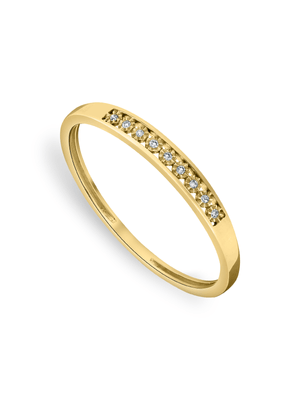 Yellow Gold 0.016ct Diamond Channel Eternity Ring