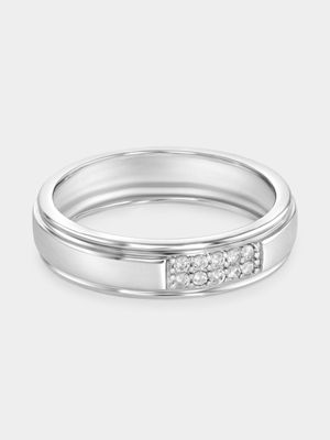 Sterling Silver Cubic Zirconia Pavé Ring