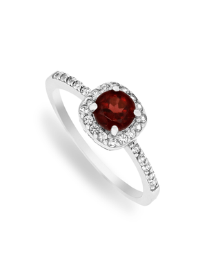 Sterling Silver Cubic Zirconia Women's January Birthstone Ring