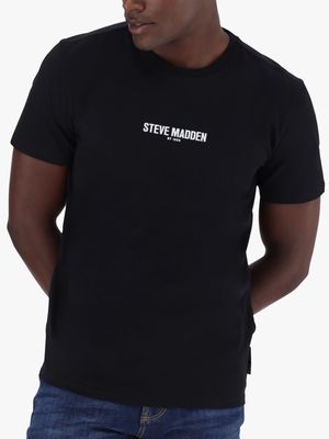 Men's Steve Madden Black  Brad Logo T-Shirt