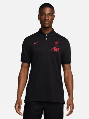 Mens Nike Liverpool FC Dri-FIT Black Soccer Polo