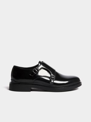 Men's Markham Chunky Monk Black Strap Shoes