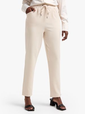 Jet Womens Winter White Tapered Casual Pants